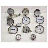 Assorted Air and Oil Pressure Gauges