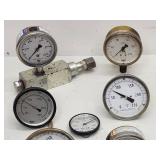 Assorted Air and Oil Pressure Gauges