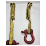 Assorted Lifting / Hoisting Straps with Shackles