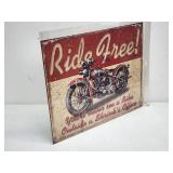 This Ride Free Garage Tin Sign