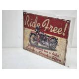 This Ride Free Garage Tin Sign