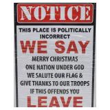 Notice Garage Sign
