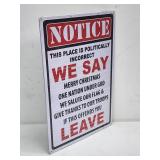 Notice Garage Sign