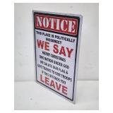 Notice Garage Sign