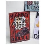(3) Assorted Garage Tin Signs