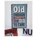 (3) Assorted Garage Tin Signs