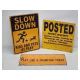 (3) Assorted Garage Tin Signs