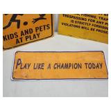(3) Assorted Garage Tin Signs