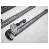 (3) Assorted Size Plumbers Pipe Wrenches