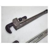 (3) Assorted Size Plumbers Pipe Wrenches