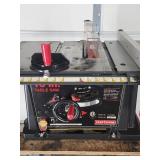 Craftsman Portable Table Saw Mounted on a Rolling Stand