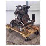 Small Ingersol Rand Diesel Engine on a Rolling Stand