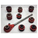 (9) Commercial Black Pipe Tap Threader Heads with Handle