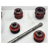 (9) Commercial Black Pipe Tap Threader Heads with Handle