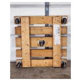 Handmade Rolling Wooden Platform