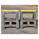 (2) Adjustable Height Handy Collapsable Sawhorses
