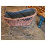 Vintage Doll Sleigh with Wrought Iron Runners and Handle