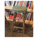 Cushioned Wood Bar Stool