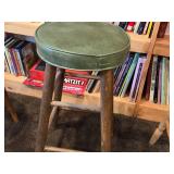 Cushioned Wood Bar Stool