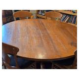 72" Wood Dining Table and (6) Wood Side Chairs