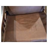 Vintage Mission Oak and Leather Morris Chair with Adjustable Reclining Back Rest