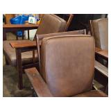 Vintage Mission Oak and Leather Morris Chair with Adjustable Reclining Back Rest