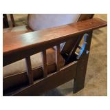 Vintage Mission Oak and Leather Morris Chair with Adjustable Reclining Back Rest