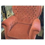 Victorian style Velvet Uphostered Rocking Chair with Claw Feet