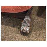 Victorian style Velvet Uphostered Rocking Chair with Claw Feet