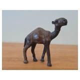 Vintage Leather-covered Camel Figurine