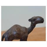 Vintage Leather-covered Camel Figurine