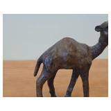 Vintage Leather-covered Camel Figurine