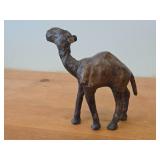 Vintage Leather-covered Camel Figurine