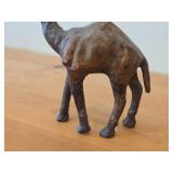 Vintage Leather-covered Camel Figurine