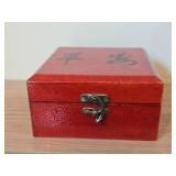 Chinese Red Lacquered Keepsake / Jewelry Box