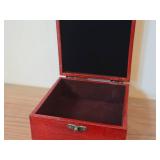 Chinese Red Lacquered Keepsake / Jewelry Box