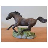 Porcelain Horse Figure on Stand - Duncan Enterprises 1992
