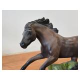 Porcelain Horse Figure on Stand - Duncan Enterprises 1992
