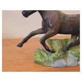 Porcelain Horse Figure on Stand - Duncan Enterprises 1992