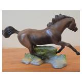 Porcelain Horse Figure on Stand - Duncan Enterprises 1992