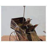 Vintage Metal Rickshaw Music Box - Handcrafted Copper tone