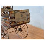 Vintage Metal Rickshaw Music Box - Handcrafted Copper tone