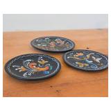 Lot of (3) Handpainted Norwegian Rosemaling Plates