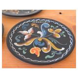 Lot of (3) Handpainted Norwegian Rosemaling Plates