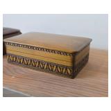 Lot of (2) Wood Trinket Boxes
