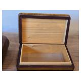 Lot of (2) Wood Trinket Boxes