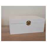 White Trinket Box with Latch