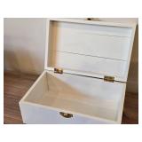 White Trinket Box with Latch