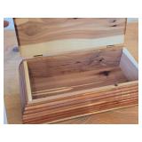 Cedar Wood Trinket Box with Pyrography Bear design
