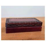 Lot of (2) Decorative Wooden Box with Flip-Top Lid